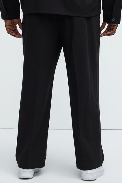 Ronan Relaxed Tapered Trousers - Black
