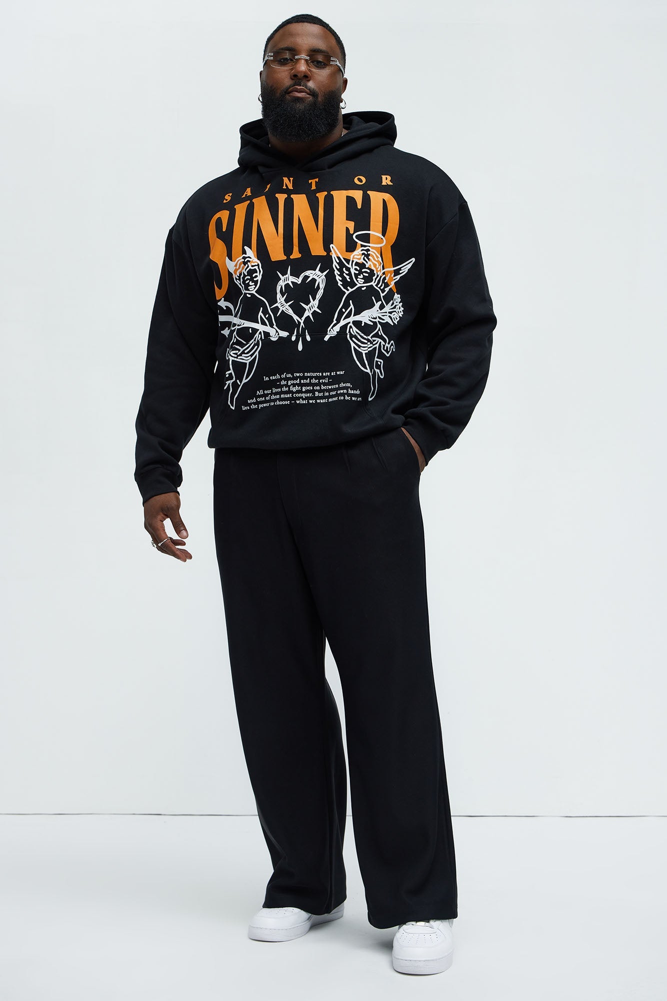 Saint Or Sinner Hoodie - Black