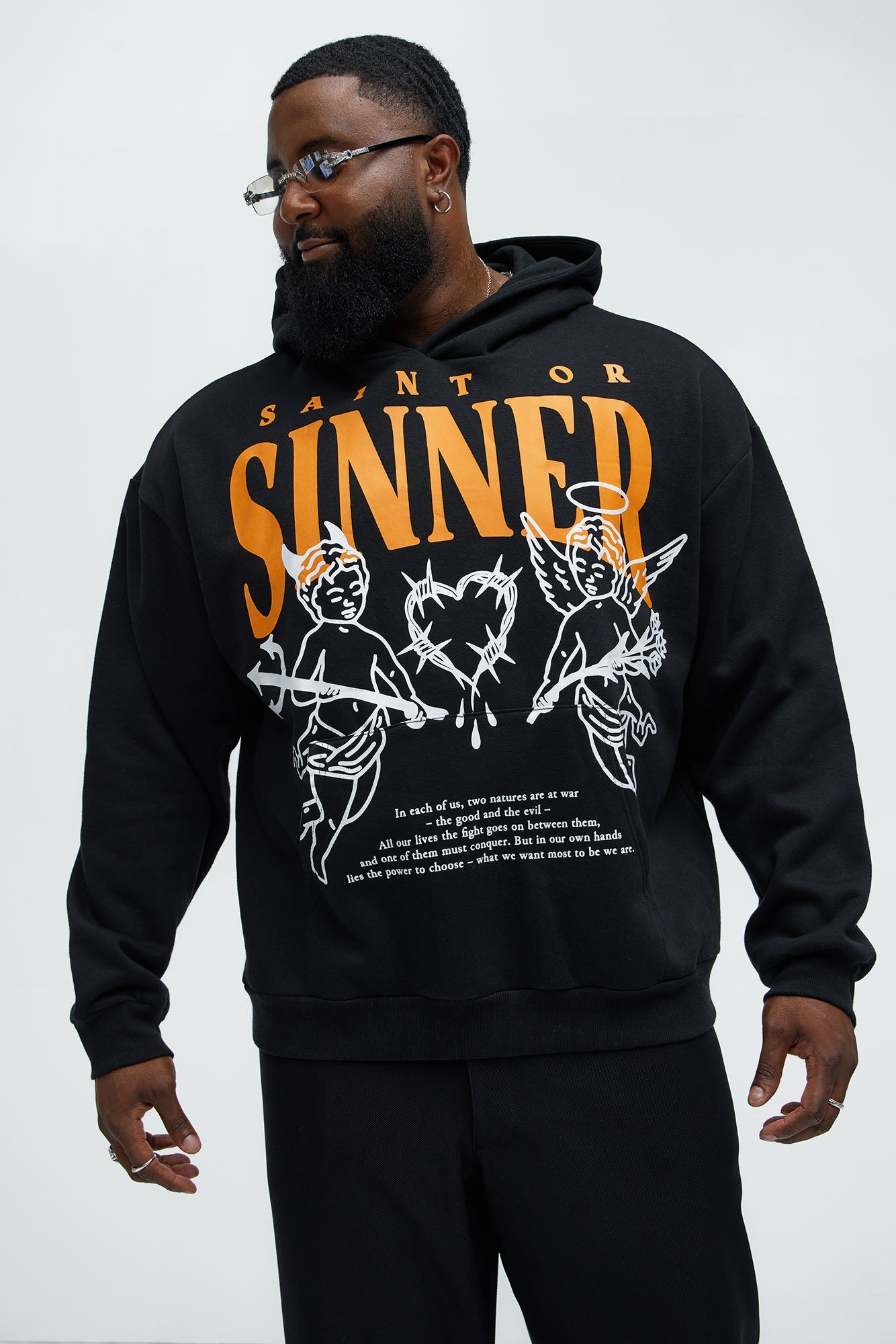 Saint Or Sinner Hoodie - Black