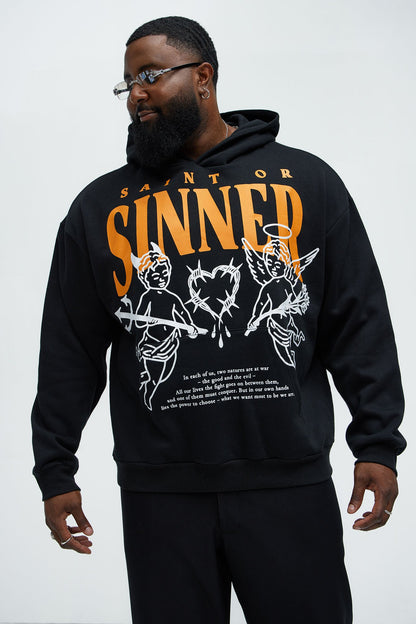 Saint Or Sinner Hoodie - Black