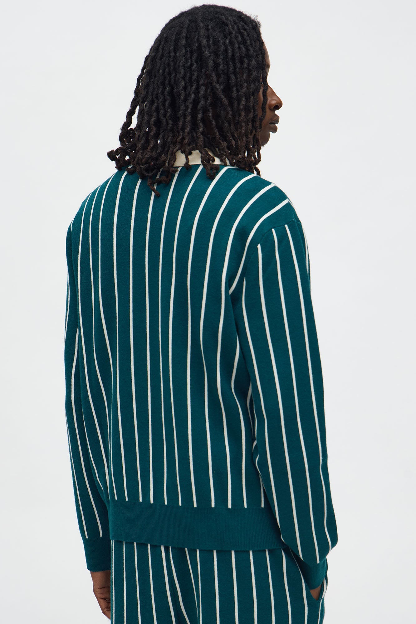 Pinstripe Posh Polo - Teal/combo