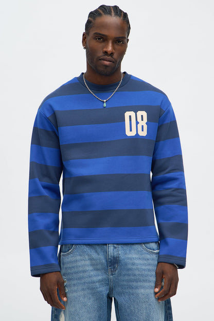 Champions Stripe Crewneck Sweatshirt - Navy/combo
