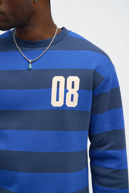 Champions Stripe Crewneck Sweatshirt - Navy/combo