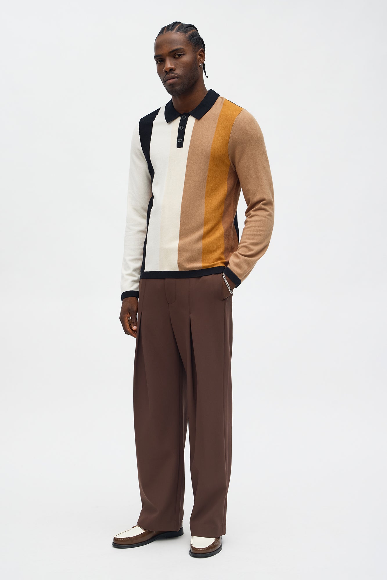 New Level Striped Polo 2.0 - Brown Combo