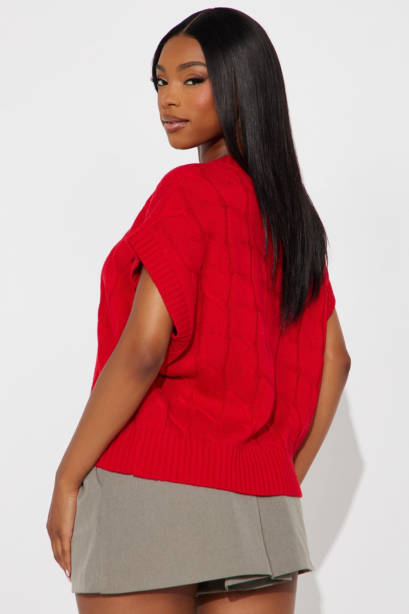 Calm Vibes Sweater Vest - Red