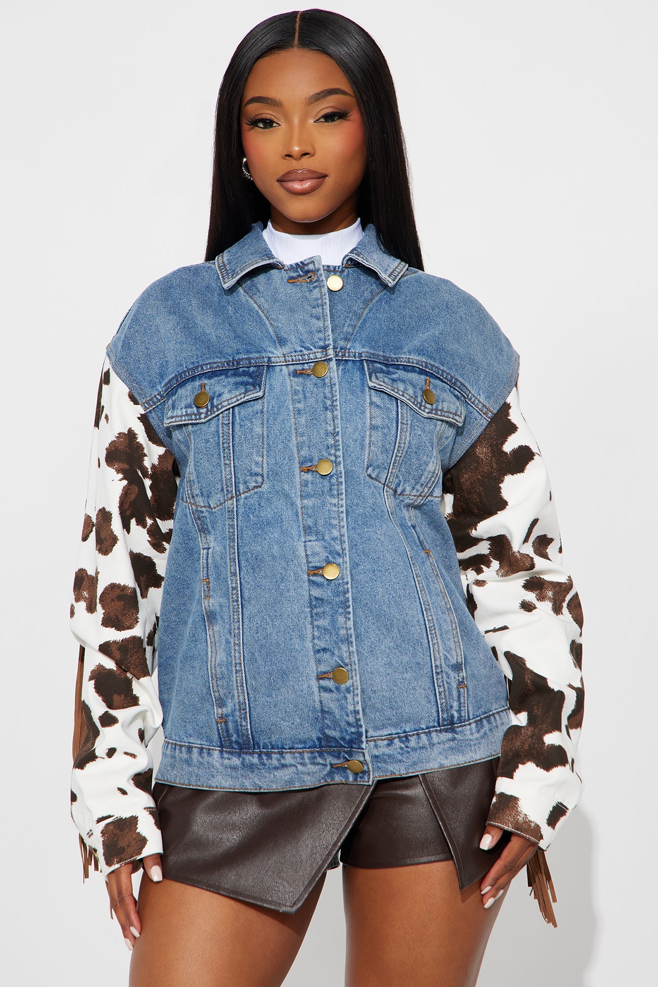 First Rodeo Fringe Denim Jacket - Medium Wash