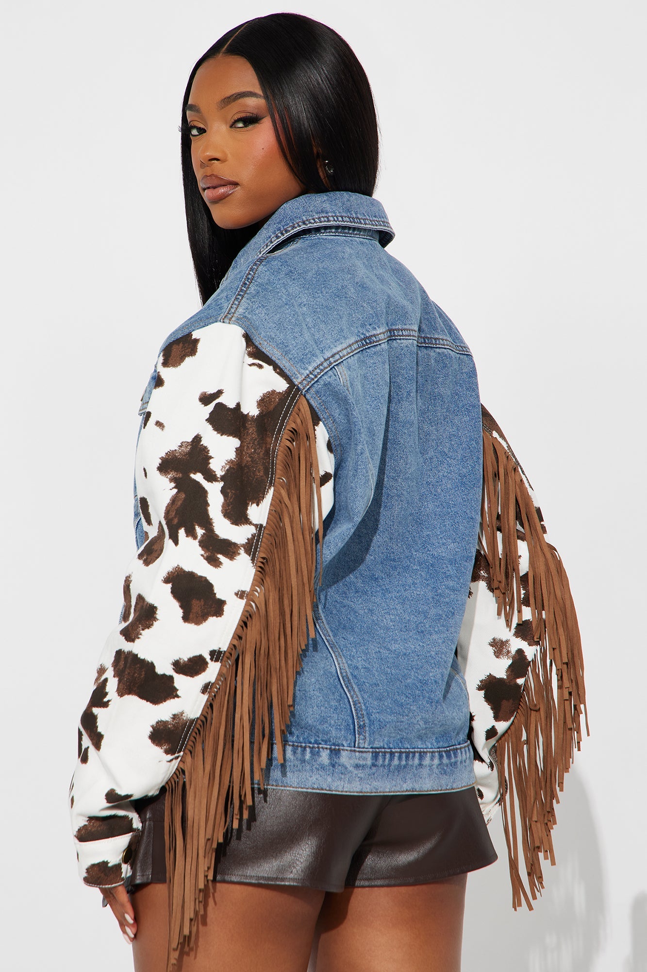 First Rodeo Fringe Denim Jacket - Medium Wash