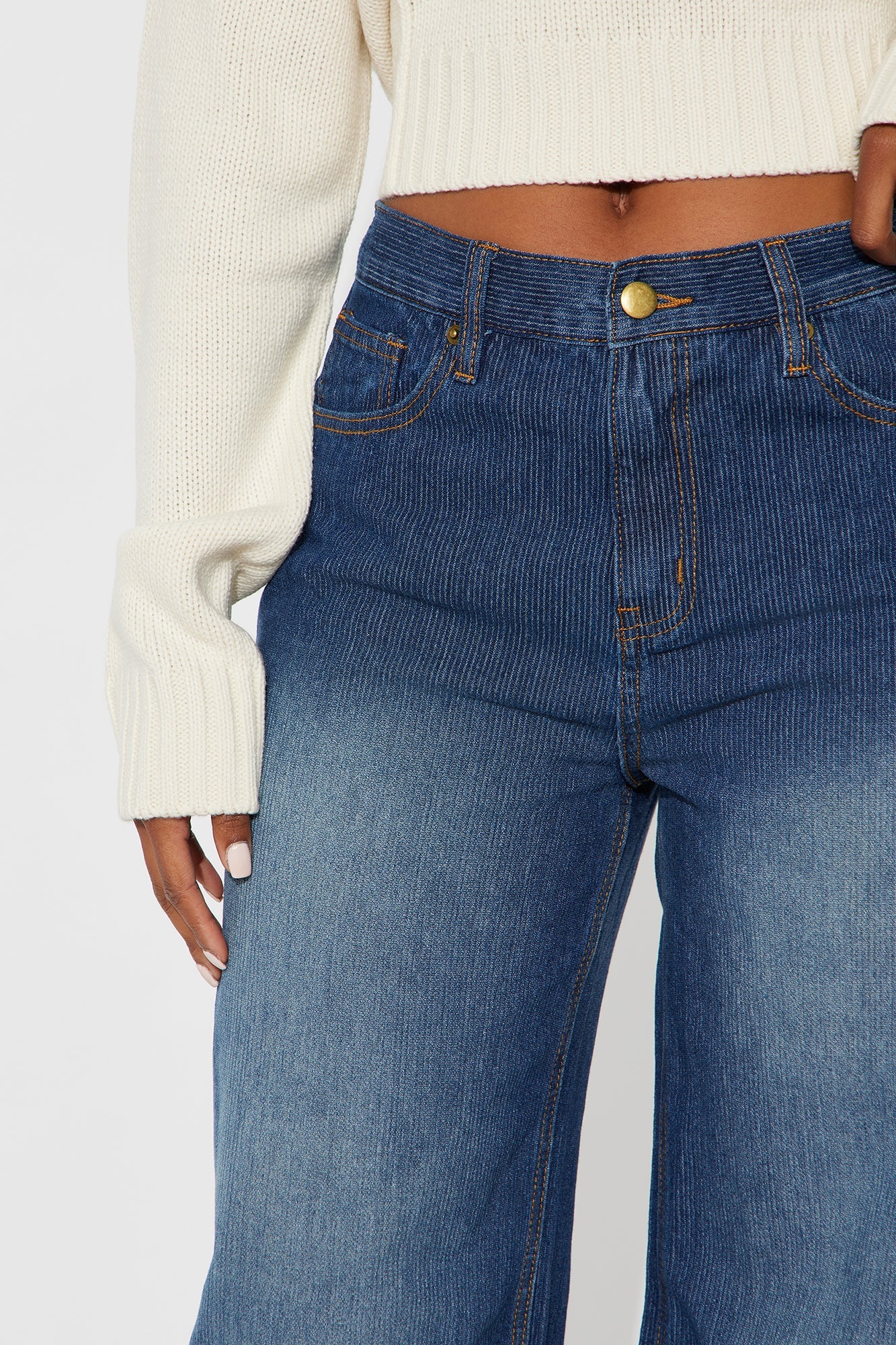The Limit Wide Leg Jeans - Dark Wash