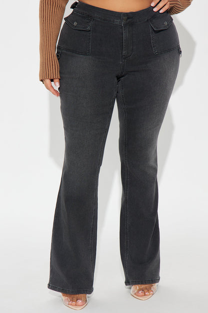 Bonus Points Bootcut Jeans - Black Wash