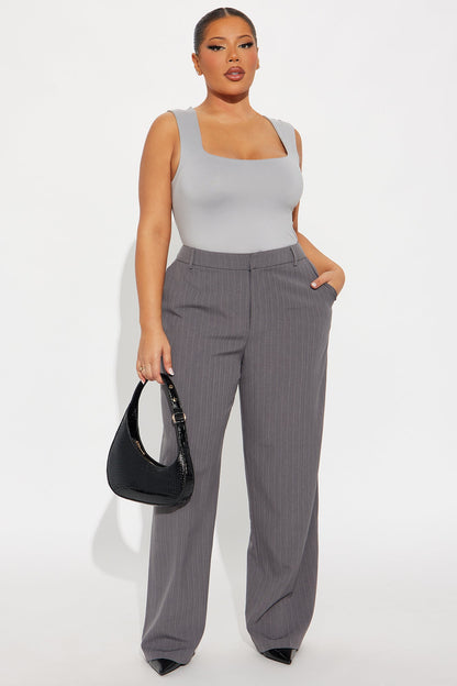 Focus Forward Pinstripe Trouser Pant 32″ - Charcoal/combo