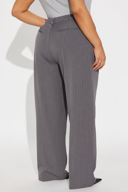 Focus Forward Pinstripe Trouser Pant 32″ - Charcoal/combo