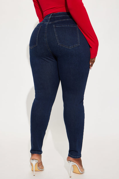 Smooth Fit Mid Rise Skinny Jeans - Dark Wash