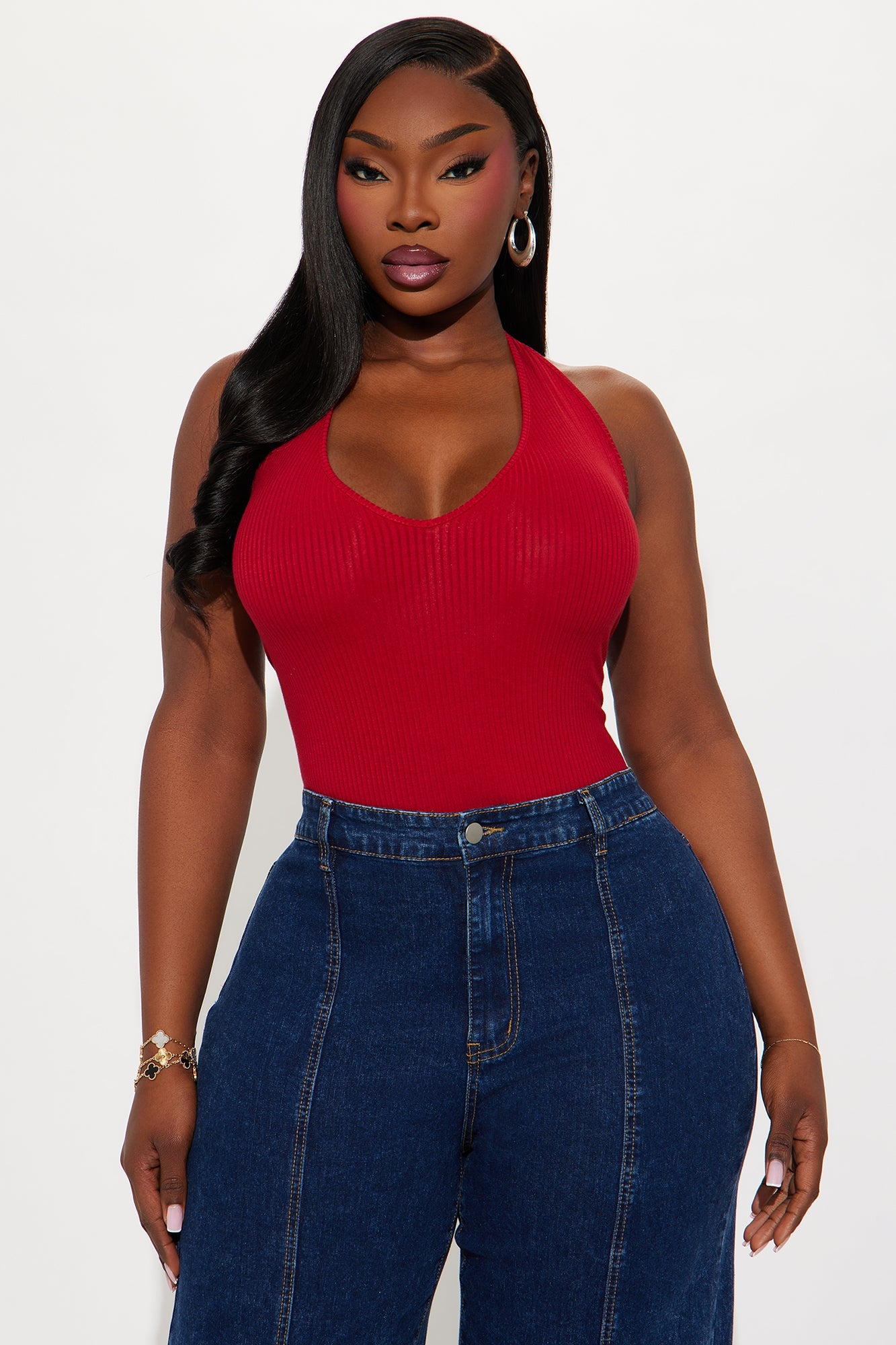 Karol Halter Bodysuit - Red