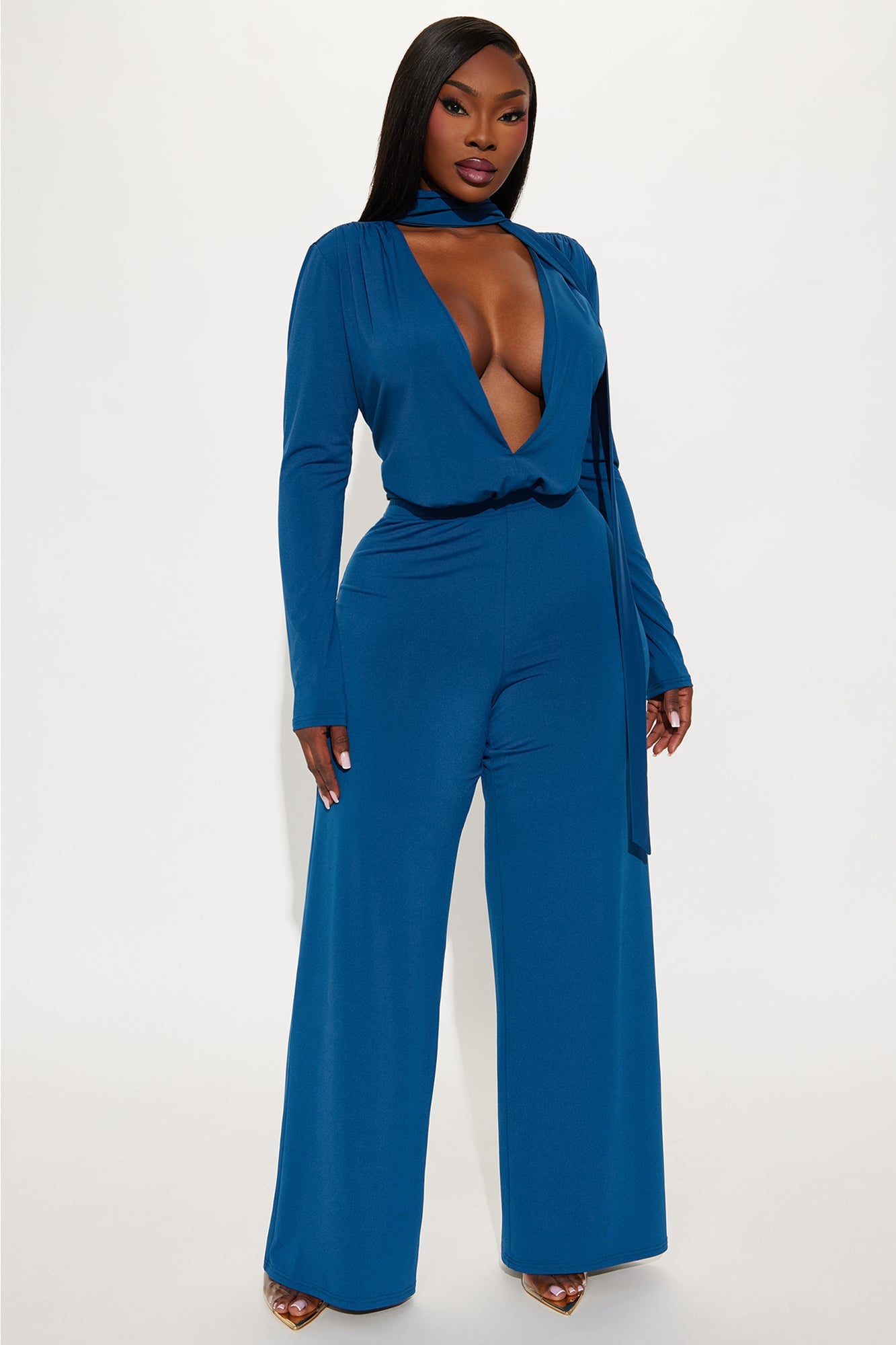 Penelope Wide Leg pant Set - Blue