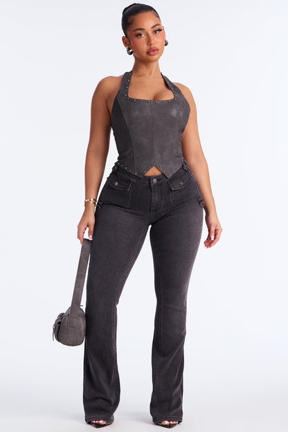 Bonus Points Bootcut Jeans - Black Wash