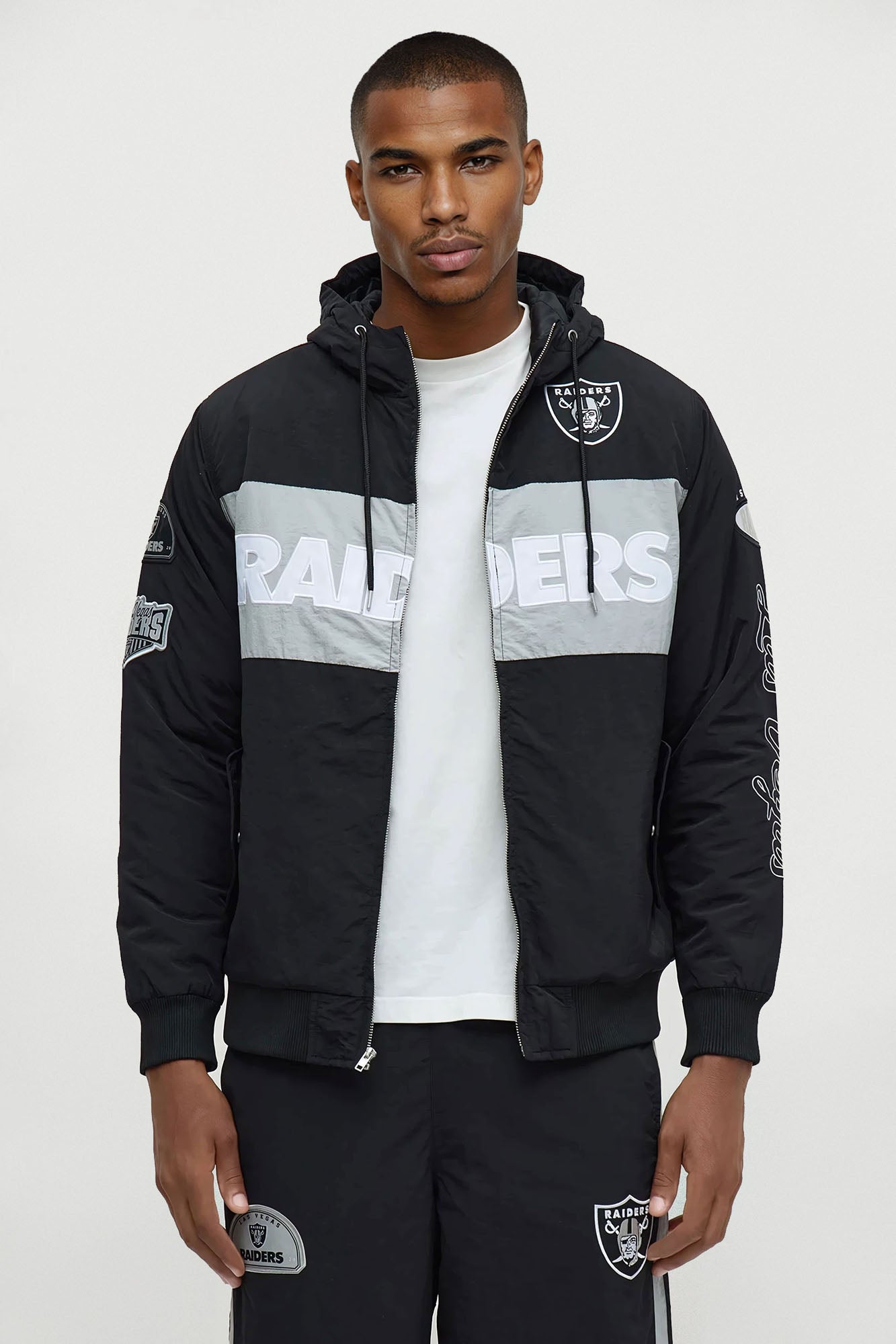 Las Vegas Raiders Carbon Windbreaker Jacket - Black/combo