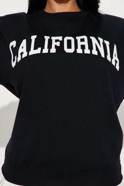 California Vintage Crew Neck Sweatshirt - Black