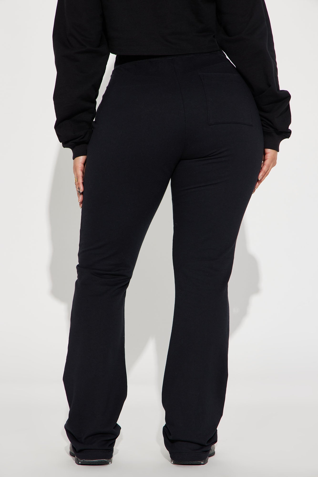 Flight Time Lounge Flare Pants - Black