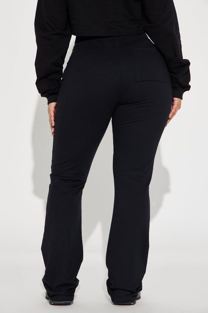 Flight Time Lounge Flare Pants - Black