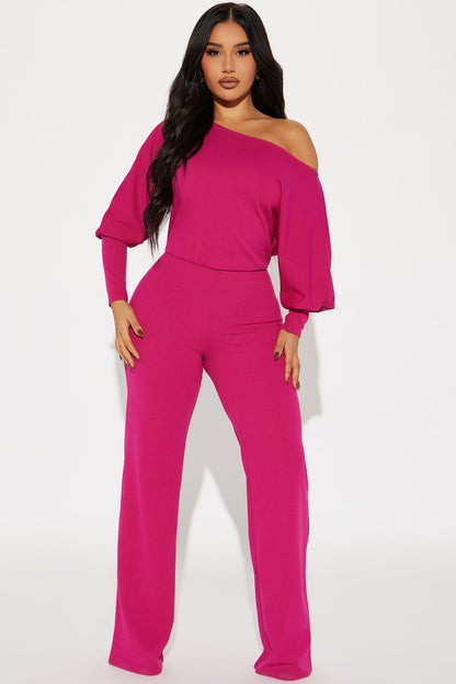 Break Free Jumpsuit - Magenta