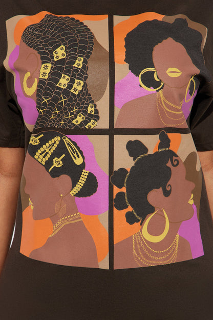 Embracing All Of Me Graphic Tee - Brown