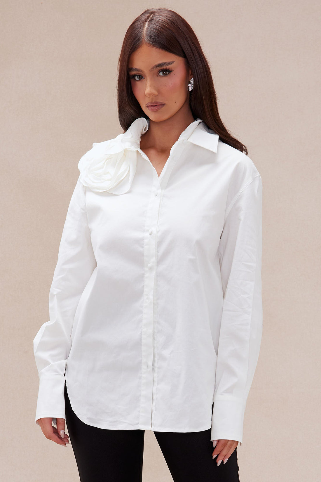 Fiona Long Sleeve Shirt - White