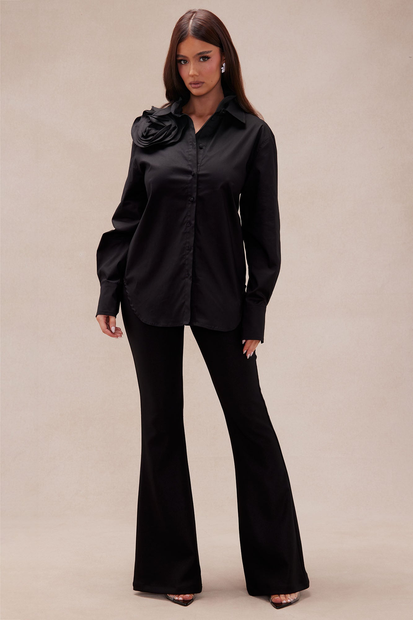 Fiona Long Sleeve Shirt - Black