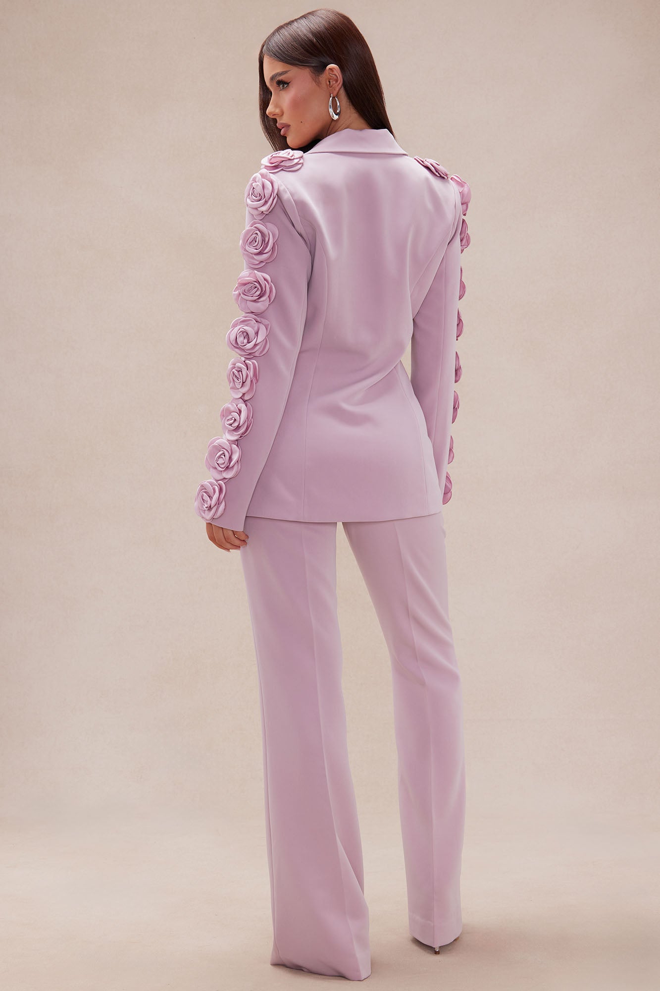 Mary Rosette Pant Suit Set - Pink