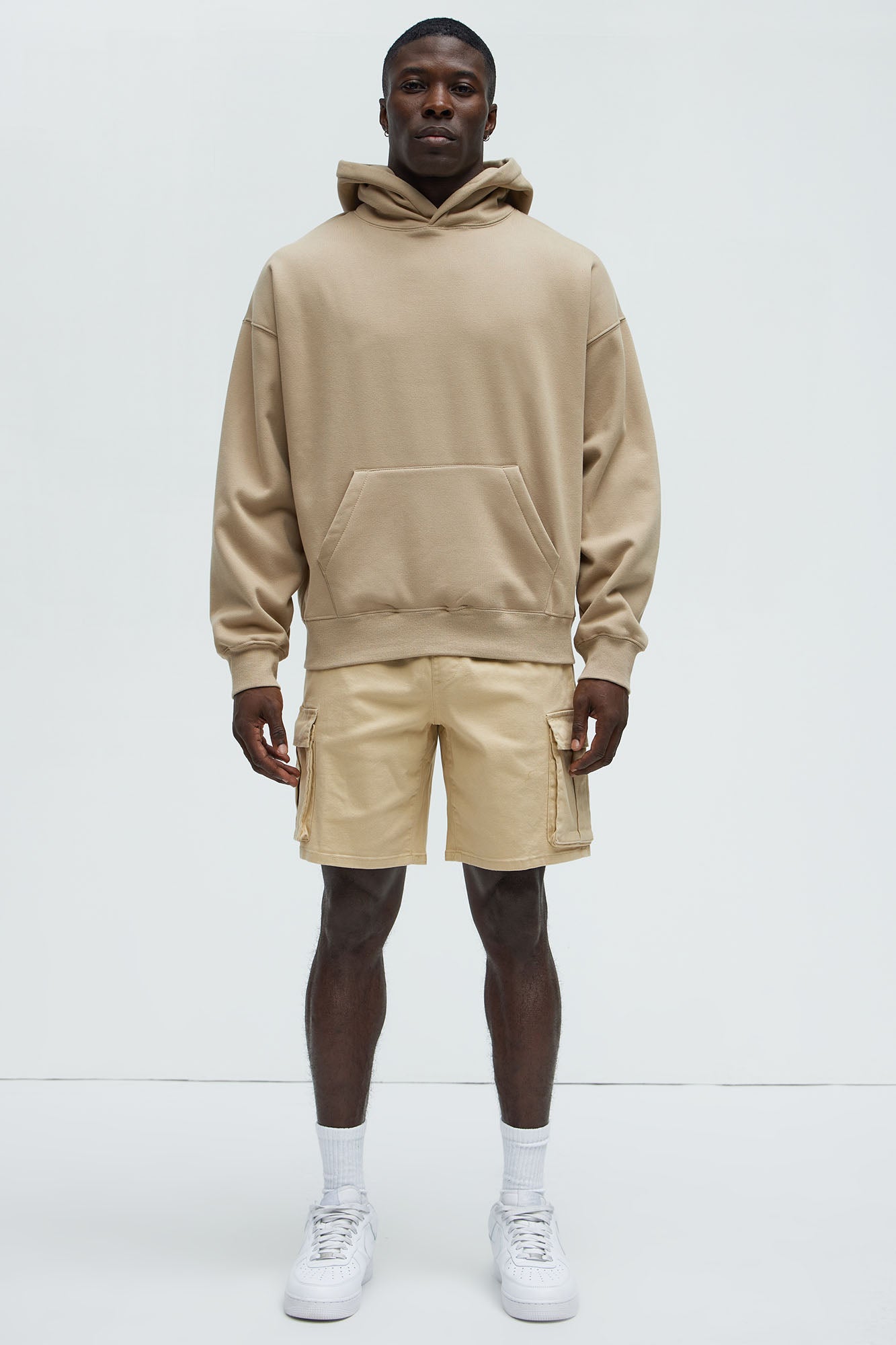 Twill Volley Cargo Shorts - Khaki