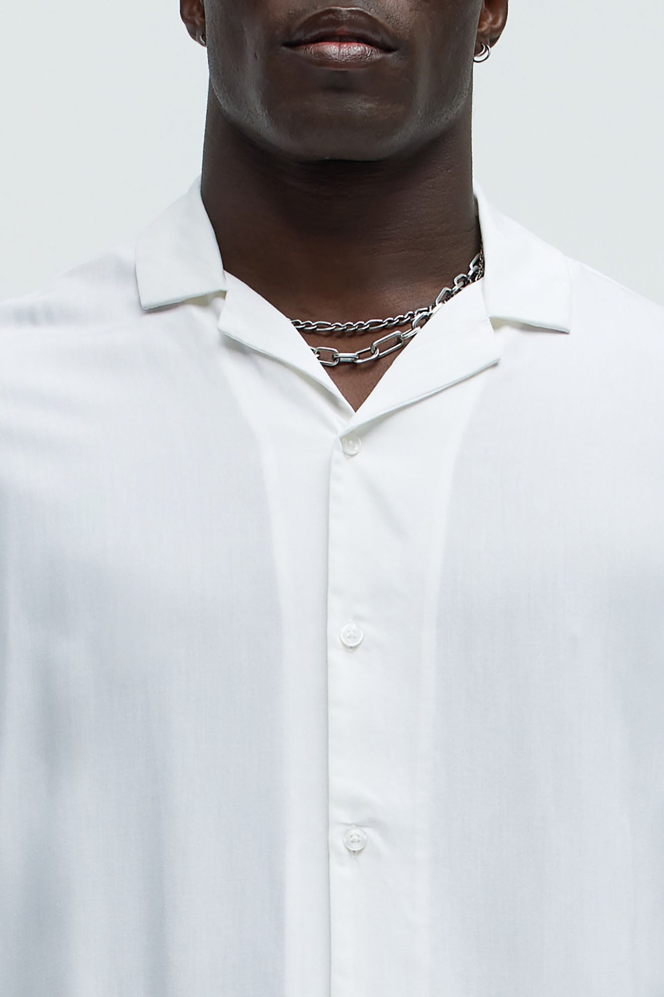 Dawson Relaxed Short Sleeve Cuban Collar Shirt - White