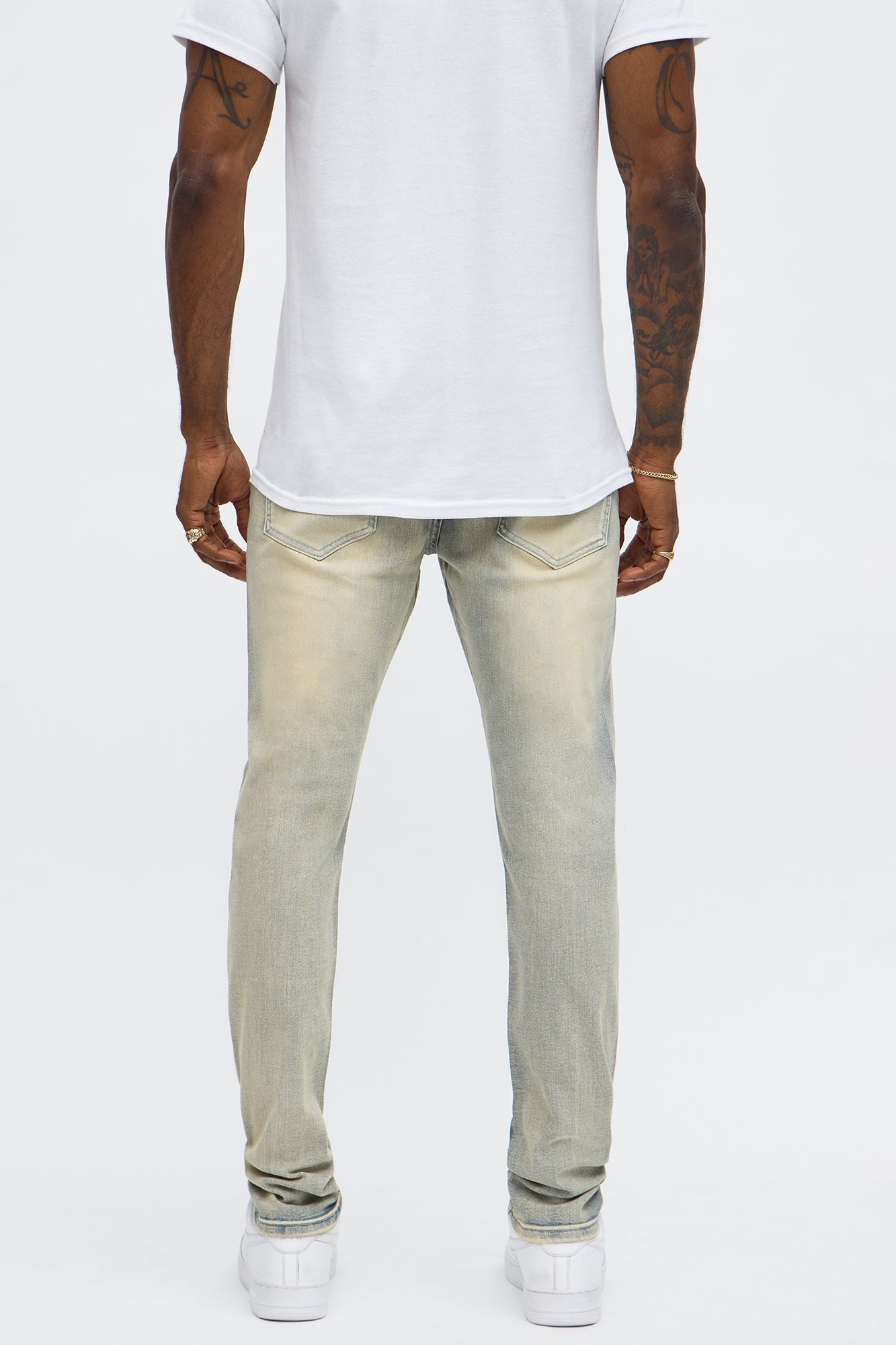 Stacked Skinny One Infinity Jeweled Jean - Light Wash