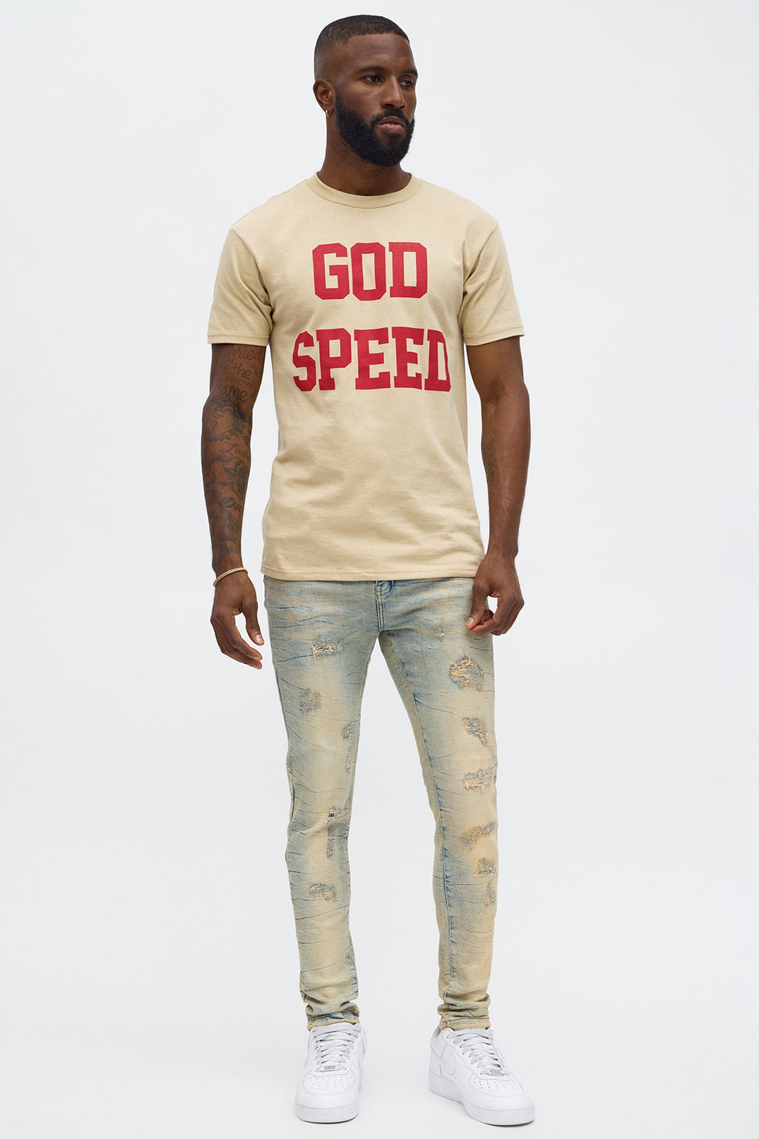 Skinny Say Nothing Distressed Jean - Light Wash