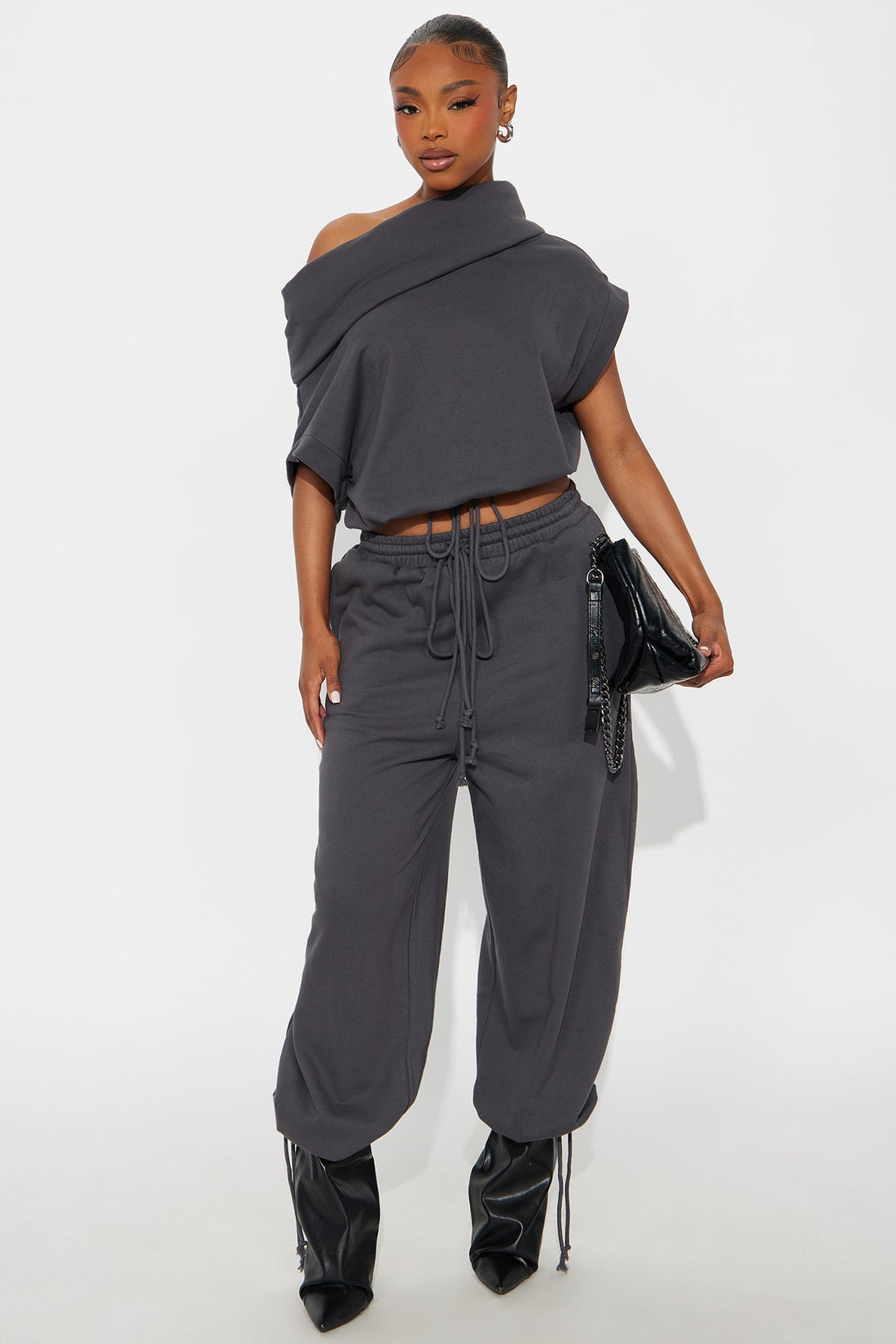 Alexa Jogger Pant Set - Charcoal
