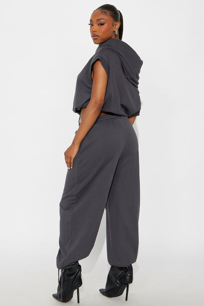 Alexa Jogger Pant Set - Charcoal
