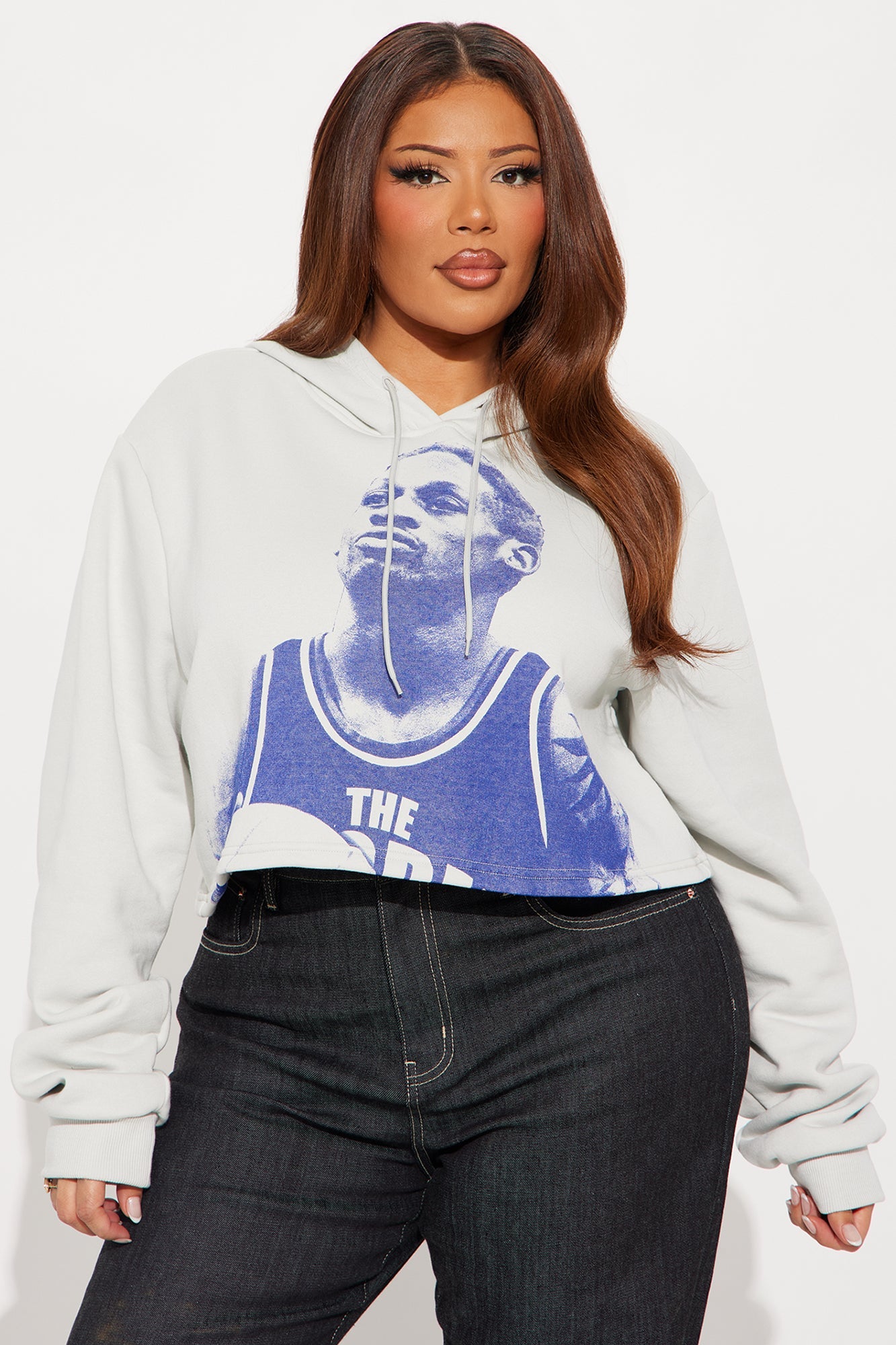 Dennis Rodman Basketball Zip Up Hoodie - White