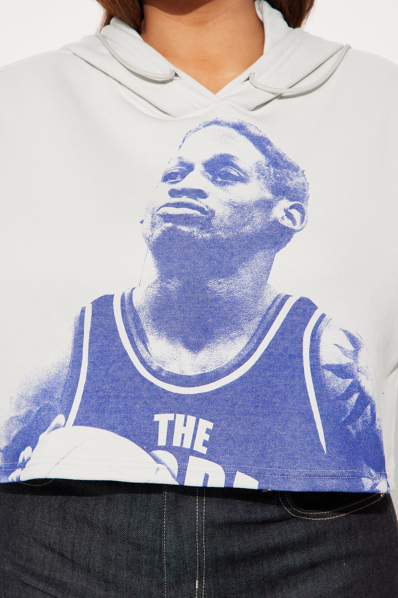 Dennis Rodman Basketball Zip Up Hoodie - White