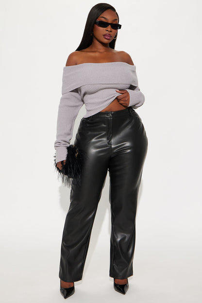 The Realest Faux Leather Pants - Black