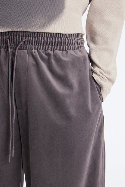 Baggy Fancy Slouch Drawstring Pant - Grey
