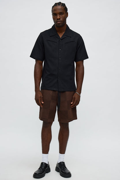 Relaxed Get That Check Short - Brown