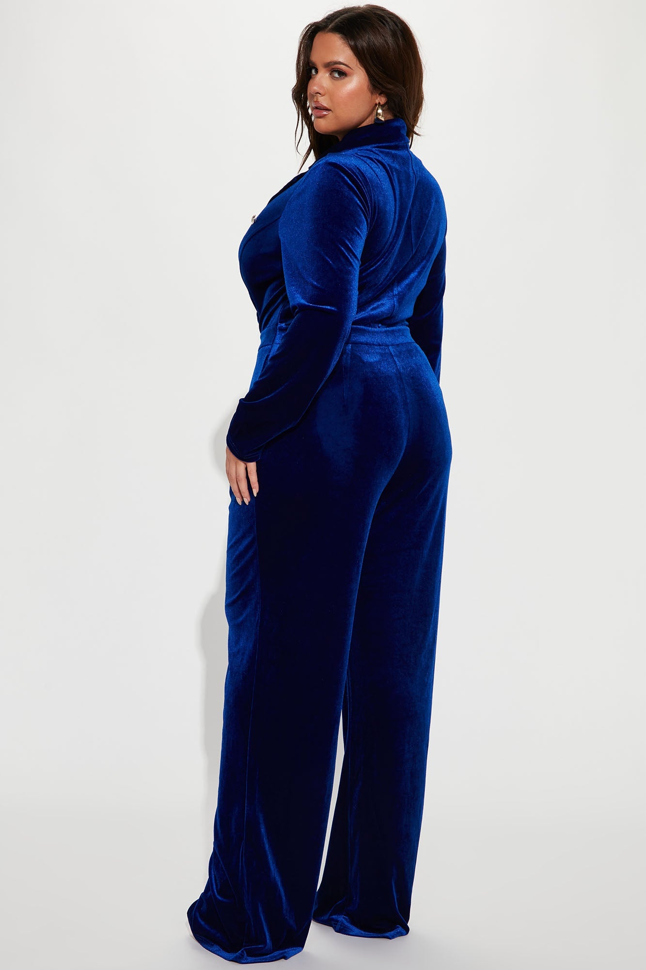 Maryann Velvet Jumpsuit - Royal
