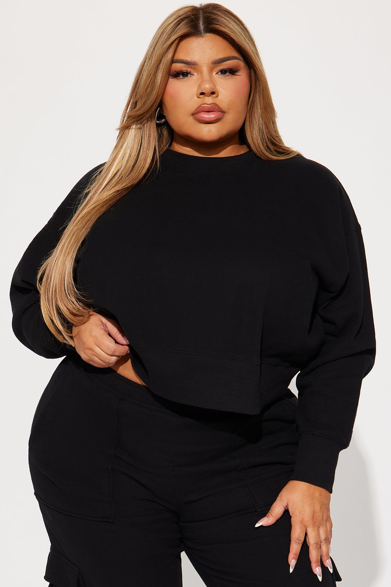 Follow Me Around Sweatsuit - Black