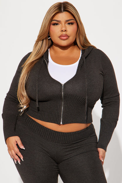 Lena Sweater Pant Set - Charcoal