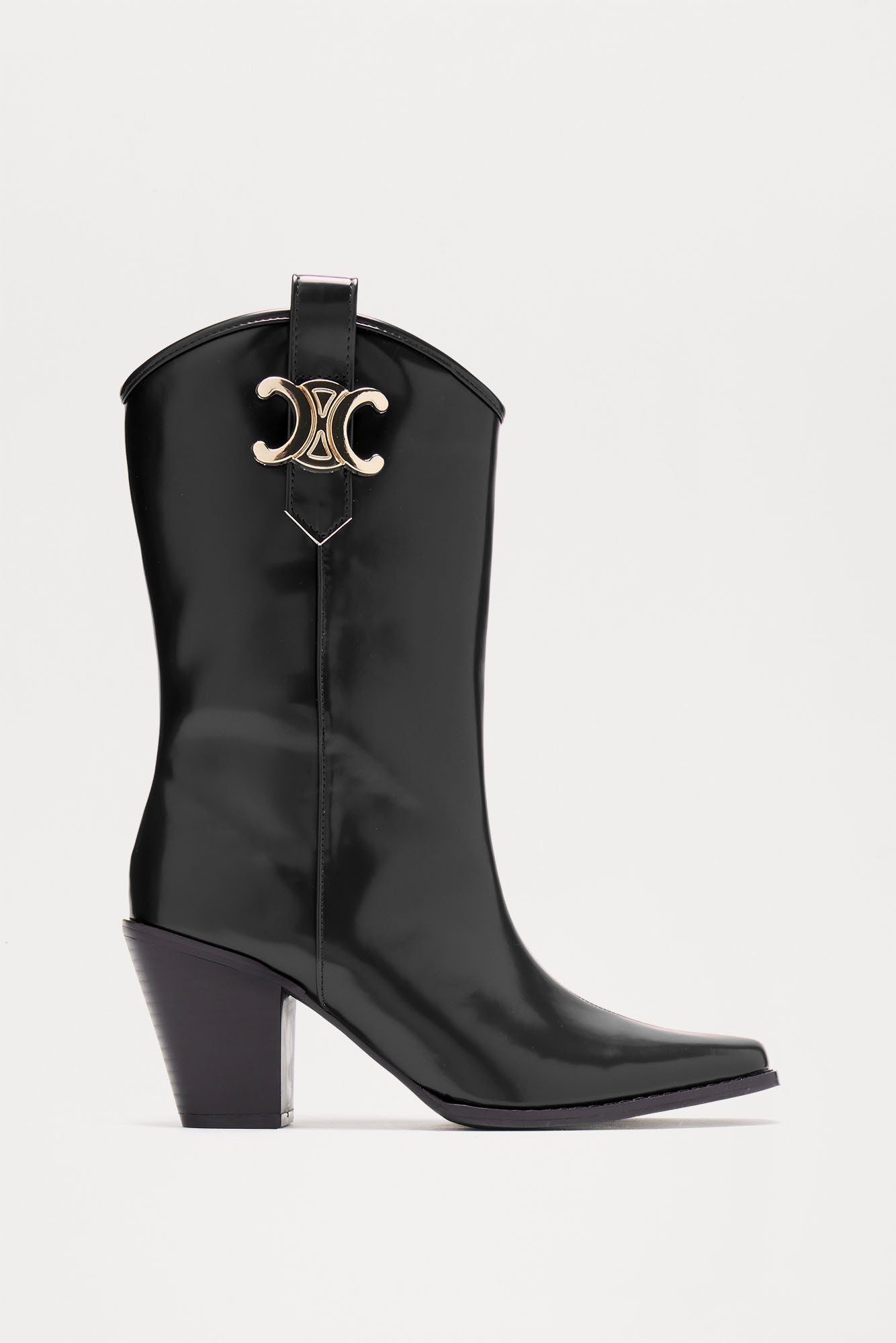 Clover Cowboy Boots - Black