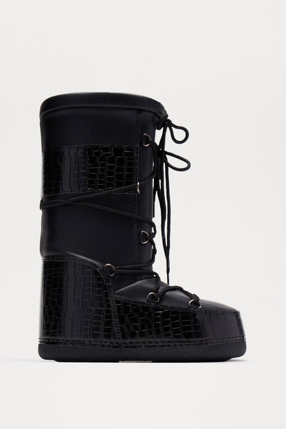 Toronto Flat Snow Boots - Black