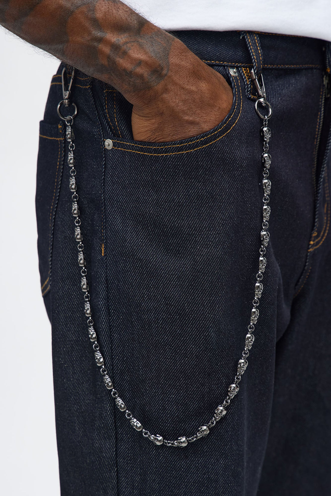 9 MM Skull Pant Chain - Gunmetal