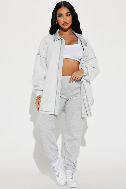 Casey Jogger Set - Heather Grey