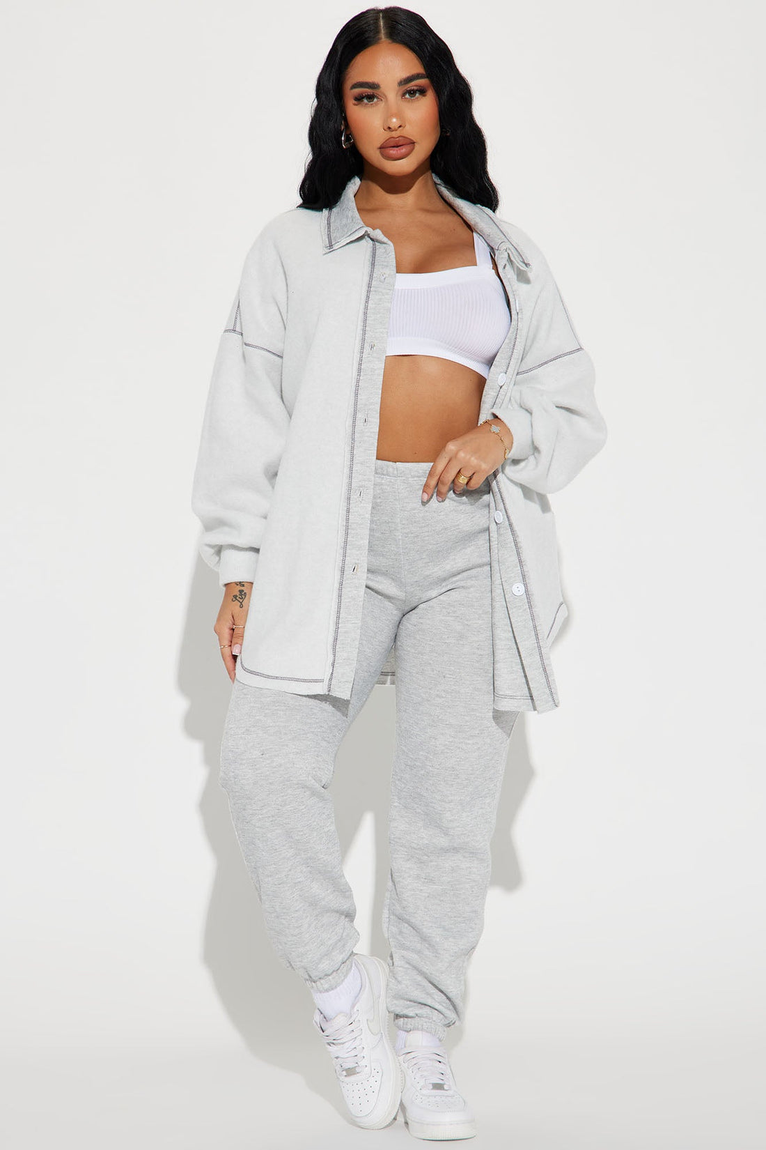 Casey Jogger Set - Heather Grey