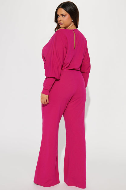 Break Free Jumpsuit - Magenta