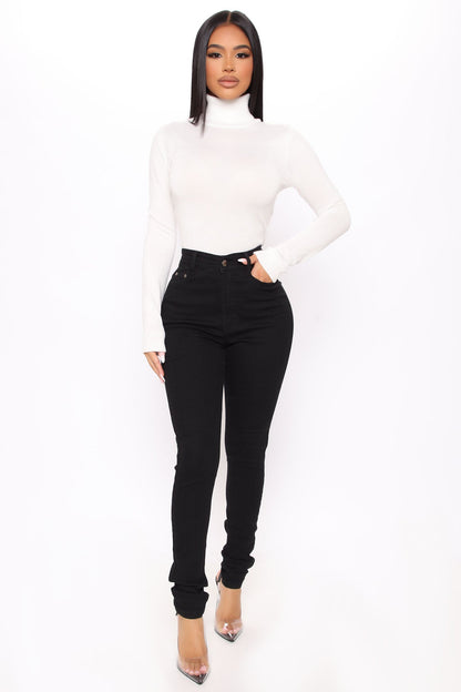 Lena Turtleneck Top - Off White