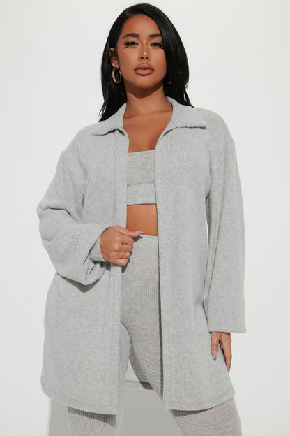Easy Weekend 3 Piece Legging Set - Heather Grey